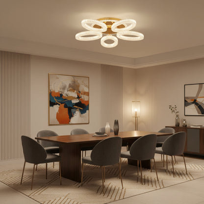 Lampadario LED con Telecomando, 66W, Luce Fredda/Calda/Neutra, Dimmerabile, Oro Lampadari LED con Telecomando Titolo predefinito Alessandro Design