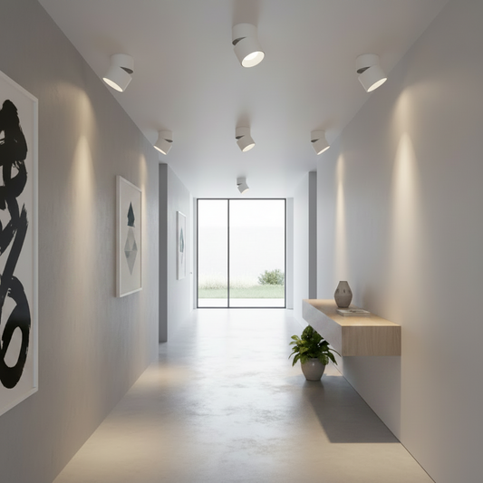 TINNIE Proiettore LED, Girevole, 9W, Luce Neutra 4000K, Bianco
