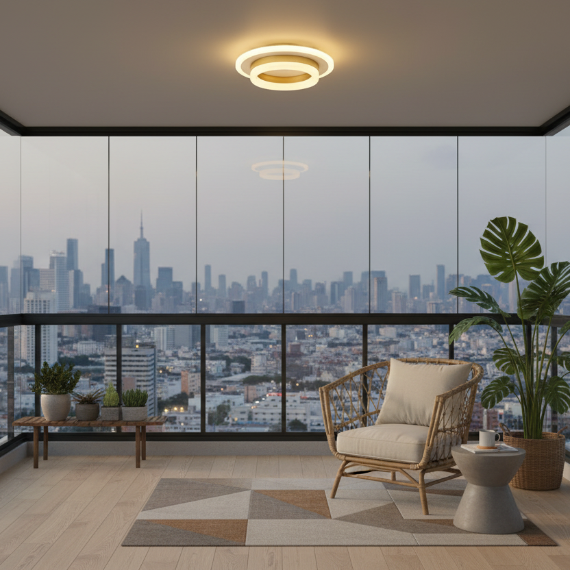 Lampadario LED SOLENA ROTONDA 21W, Diametro 20cm, Luce Fredda/Calda/Neutra, Lampadari LED Bianco Oro Titolo predefinito Alessandro Design