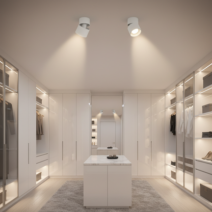 TINNIE Proiettore LED, Girevole, 9W, Luce Neutra 4000K, Bianco