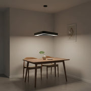 Lampadario LED sospeso ANGLE, 60cm, 25W, Altezza Regolabile, Luce Fredda, Nero, Metallo e Acrilico