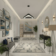 Lampadario LED sospeso ANGLE, 60cm, 25W, Altezza Regolabile, Luce Fredda, Nero, Metallo e Acrilico
