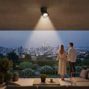 TINNIE Proiettore LED, Girevole, 9W, Luce Neutra 4000K, Nero