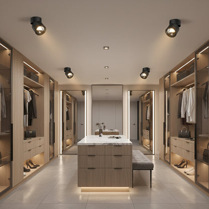 TINNIE Proiettore LED, Girevole, 9W, Luce Neutra 4000K, Nero