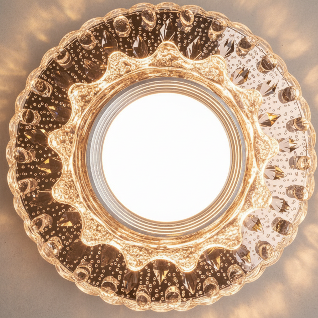 ORBITA Spot LED, 5W, Rotondo, Luce Fredda/Calda, Bronzo Antico, Resina e Vetro Spot LED Titolo predefinito Alessandro Design