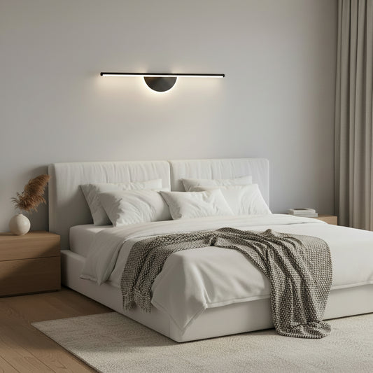 Lampada da parete decorativa a LED BARAM, 21W, 60cm, Luce Calda/Neutra/Fredda, Nero, Metallo e Acrilico