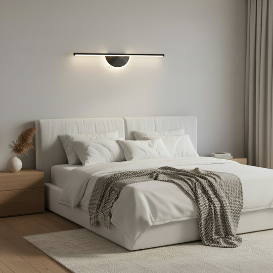 Lampada da parete decorativa a LED BARAM, 21W, 60cm, Luce Calda/Neutra/Fredda, Nero, Metallo e Acrilico
