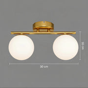 Lampadario LED e cristallo ORI, 30cm, 2xG9, Globi, Oro