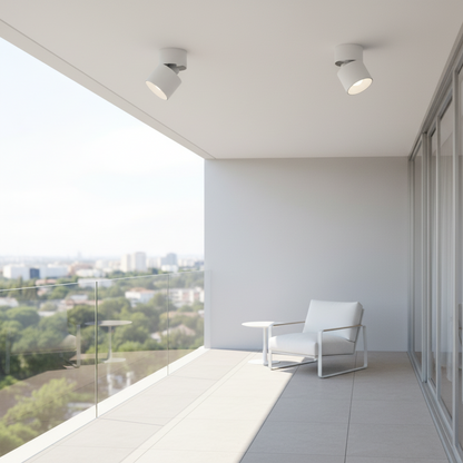 TINNIE Proiettore LED, Girevole, 9W, Luce Neutra 4000K, Bianco