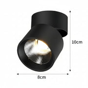 TINNIE Proiettore LED, Girevole, 9W, Luce Neutra 4000K, Nero