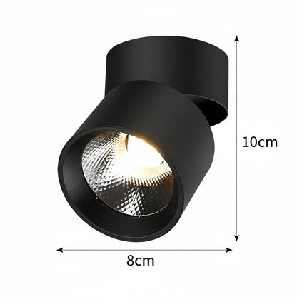 TINNIE Proiettore LED, Girevole, 9W, Luce Neutra 4000K, Nero