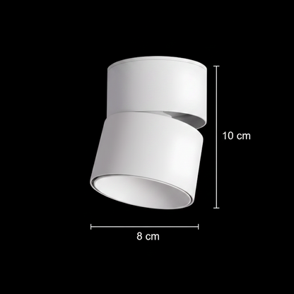 TINNIE Proiettore LED, Girevole, 9W, Luce Neutra 4000K, Bianco