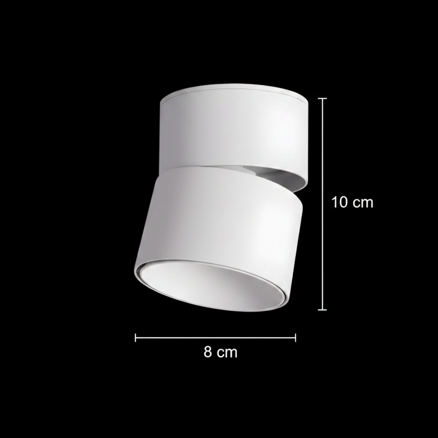 TINNIE Proiettore LED, Girevole, 9W, Luce Neutra 4000K, Bianco