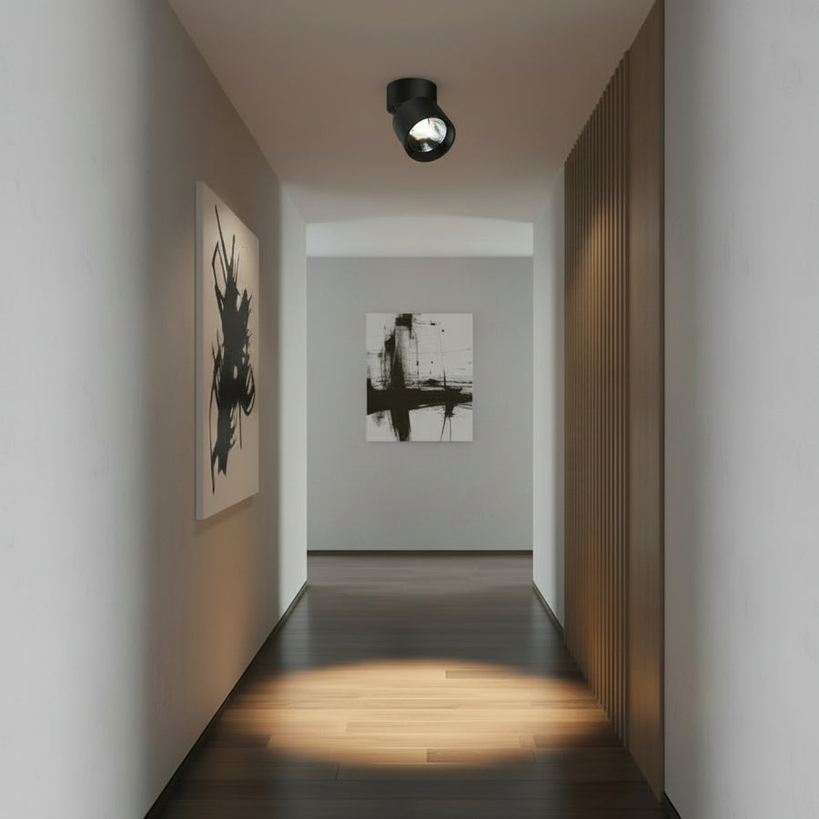 TINNIE Proiettore LED, Girevole, 9W, Luce Neutra 4000K, Nero