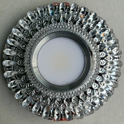 Spot LED ORBITA, 5W, Rotondo, Luce Fredda + RGB, Bianco, Resina e Vetro