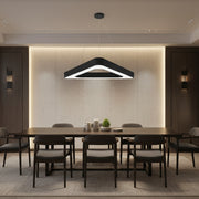 Lampadario LED sospeso ANGLE, 60cm, 25W, Altezza Regolabile, Luce Fredda, Nero, Metallo e Acrilico