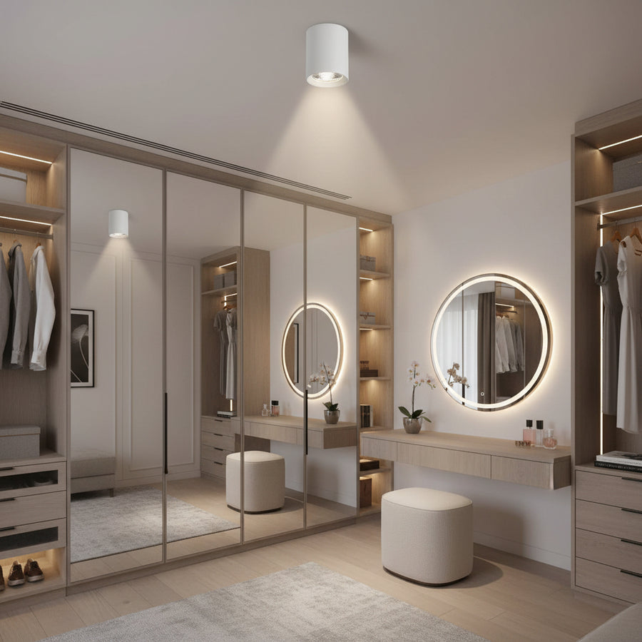 TINNIE Proiettore LED, Fisso, 8W, Luce Neutra 4000K, Bianco