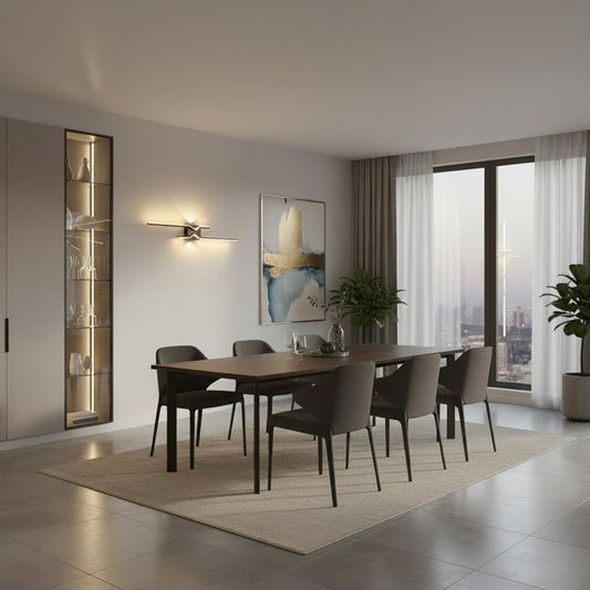 Lampada da parete decorativa a LED FENG, 19 W, 60 cm, luce calda/neutra/fredda, nero, metallo e acrilico