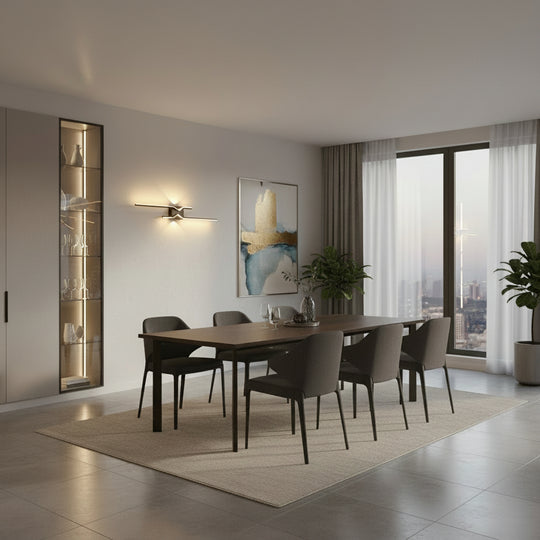 Lampada da parete decorativa a LED FENG, 19 W, 60 cm, luce calda/neutra/fredda, nero, metallo e acrilico