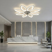 Lampadario LED ANEMO Fan con telecomando, 48W, D87cm, luce fredda/neutra/calda, metallo e plastica, bianco