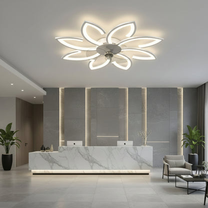 Lampadario LED ANEMO Fan con telecomando, 48W, D87cm, luce fredda/neutra/calda, metallo e plastica, bianco