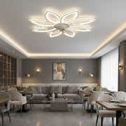 Lampadario LED ANEMO Fan con telecomando, 48W, D87cm, luce fredda/neutra/calda, metallo e plastica, bianco