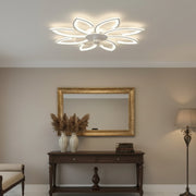 Lampadario LED ANEMO Fan con telecomando, 48W, D87cm, luce fredda/neutra/calda, metallo e plastica, bianco