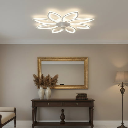Lampadario LED ANEMO Fan con telecomando, 48W, D87cm, luce fredda/neutra/calda, metallo e plastica, bianco