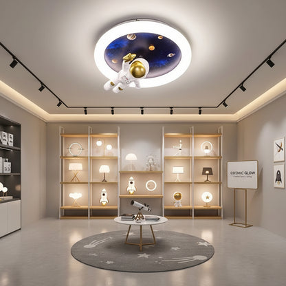 Lampadario LED con telecomando ASTRONAUT, 51W, luce Fredda/Calda/Neutra, Bianco Blu