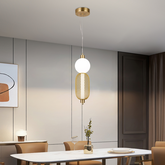 Lampadario LED a Sospensione LM550/2GD, 11W, Luce 3000/4000/6000K, Oro, Altezza Regolabile Lampadari Moderni Titolo predefinito Alessandro Design