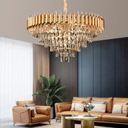 VERSAILLES Lampadario in cristallo Supremo, CC900/800GD, 12xE14, diametro 80 cm, oro lucido, altezza regolabile, metallo e cristallo Lampadari in cristallo Titolo predefinito Alessandro Design