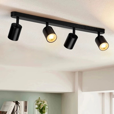 Proiettore lineare Joom, 4XGU10, Metallo, Nero, Lampadine non incluse