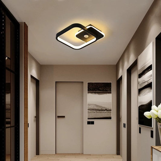 Lampadario LED con Sensore di Movimento PS510BK, 15W, Luce Fredda/Calda/Neutra 3000K/4000K/6000K, Lampadari LED in Metallo e Acrilico Titolo predefinito Alessandro Design