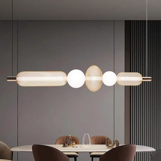 Lampadario LED a Sospensione LM551/5GD, 27W, Luce 3000/4000/6000K, Oro, Altezza Regolabile Lampadari Moderni Titolo predefinito Alessandro Design