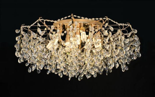 GLOWRIA Regalis Lampadario di cristallo, 10x E14, Diametro 80 cm, Lampadari di cristallo color oro Titolo predefinito Alessandro Design