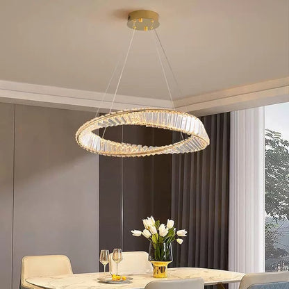 Lampadario a LED con telecomando e cristallo LUIGI, 57W, Luce Fredda/Calda/Neutra, Dimmerabile, Oro Lampadari a LED con telecomando Titolo predefinito Alessandro Design