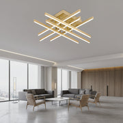 Lampadario LED con Telecomando LINEX, 108W, Luce 3000K/4000K/6000K, Dimmerabile, Oro Lampadari LED con Telecomando Titolo predefinito Alessandro Design