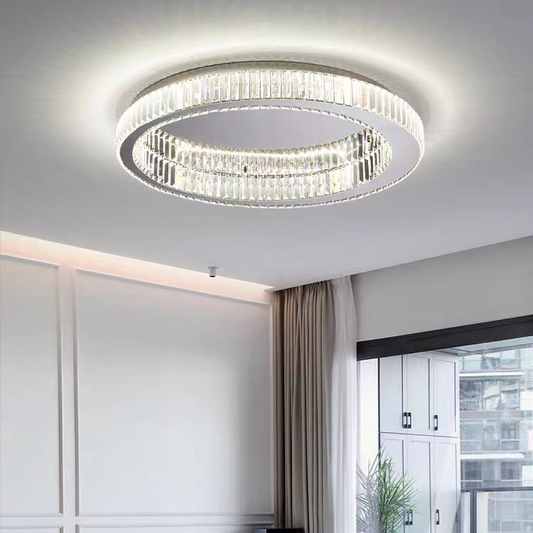 Lampadario LED con telecomando e cristallo VERTUS 31W, 50cm, Cerchio, Luce Fredda/Calda/Neutra, Dimmerabile, Cromo Lampadario LED con telecomando Titolo predefinito Alessandro Design