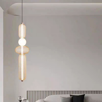 Lampadario LED a Sospensione LM551/4GD, 23W, Luce 3000/4000/6000K, Oro, Altezza Regolabile Lampadari Moderni Titolo predefinito Alessandro Design