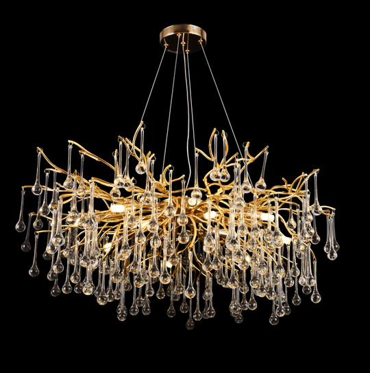 Lampadario di cristallo NEBULA Magno, 9x G9, Oro, 60 cm Lampadari di cristallo Titolo predefinito Alessandro Design