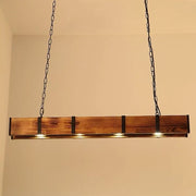 Lampadario LED vintage LV565/4, 12W, 3000K, Fienile Rustico, Legno e Metallo, 100cm, Lampadari Vintage Giallo Titolo predefinito Alessandro Design