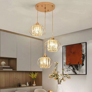Lampadario Monica, 3 X E27, Lampadari classici in oro, metallo e vetro Titolo predefinito Alessandro Design