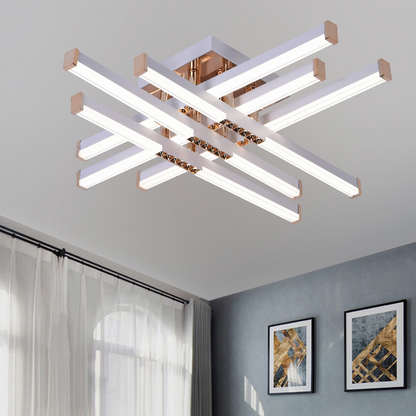 Lampadario LED con Telecomando AXIAL, 83W, 6 Elementi, Luce Fredda/Calda/Neutra, Dimmerabile, Lampadario LED Bianco con Telecomando Titolo predefinito Alessandro Design