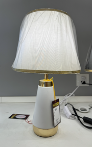 Lampada VZ210WH, 1x E27, Metallo e tessuto, Bianco e oro Lampade e lampade Titolo predefinito Alessandro Design