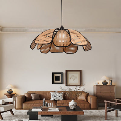 Lampadario a sospensione rustico, 1x E27, corda