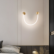 Lampada da parete a LED, 110 cm, 3000K/4000K/6000K, Lampada da parete per interni color oro Titolo predefinito Alessandro Design