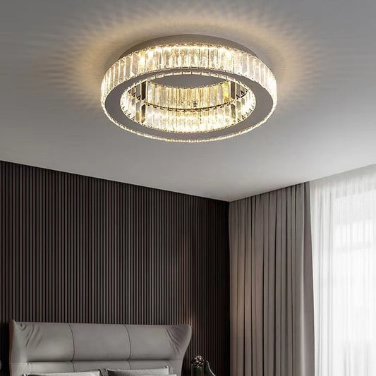 Lampadario LED con telecomando e cristallo VERTUS 18W, 30cm, Cerchio, Luce Fredda/Calda/Neutra, Dimmerabile, Cromo Lampadario LED con telecomando Titolo predefinito Alessandro Design