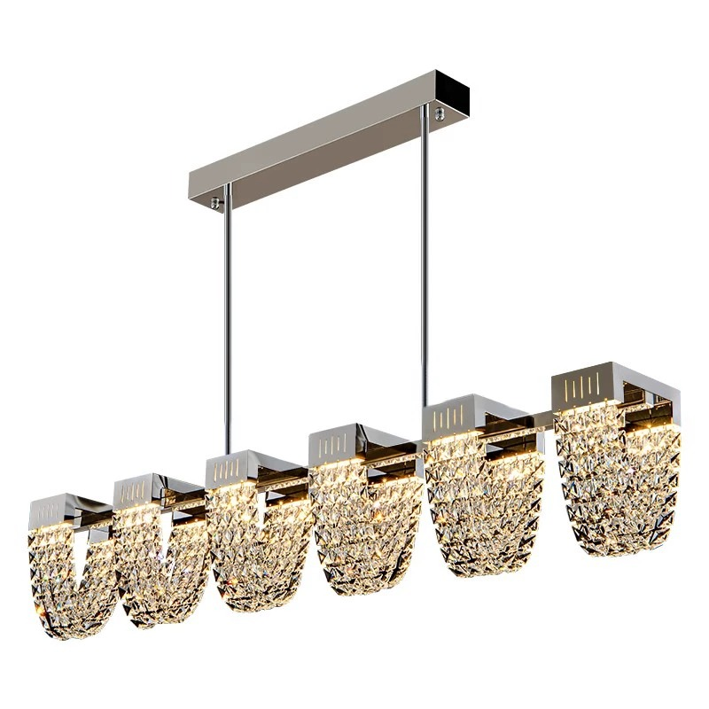Lampadario LED a Sospensione, STRATUS Supremo, Cristallo e Metallo, 15W, Luce Fredda/Calda/Neutra 3000K/4000K/6000K, Illuminazione Lussuosa Cristal Candelabra Titolo predefinito Alessandro Design