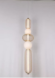 Lampadario LED a Sospensione LM551/5GD, 27W, Luce 3000/4000/6000K, Oro, Altezza Regolabile Lampadari Moderni Titolo predefinito Alessandro Design