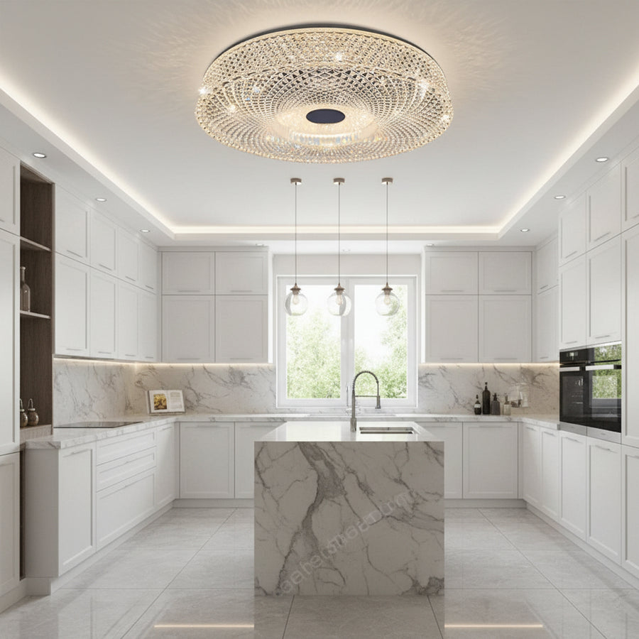 Lampadario LED RADIAN Eleganza, 38,9W, Diametro 48,5 cm, Luce Calda/Neutra/Fredda, Lampadario LED Bianco Titolo predefinito Alessandro Design